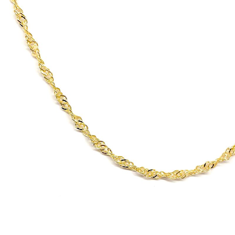 ANDREA COGGIOLA JOYAS - Cadena Singapur 45cm Enchapado Oro 18K