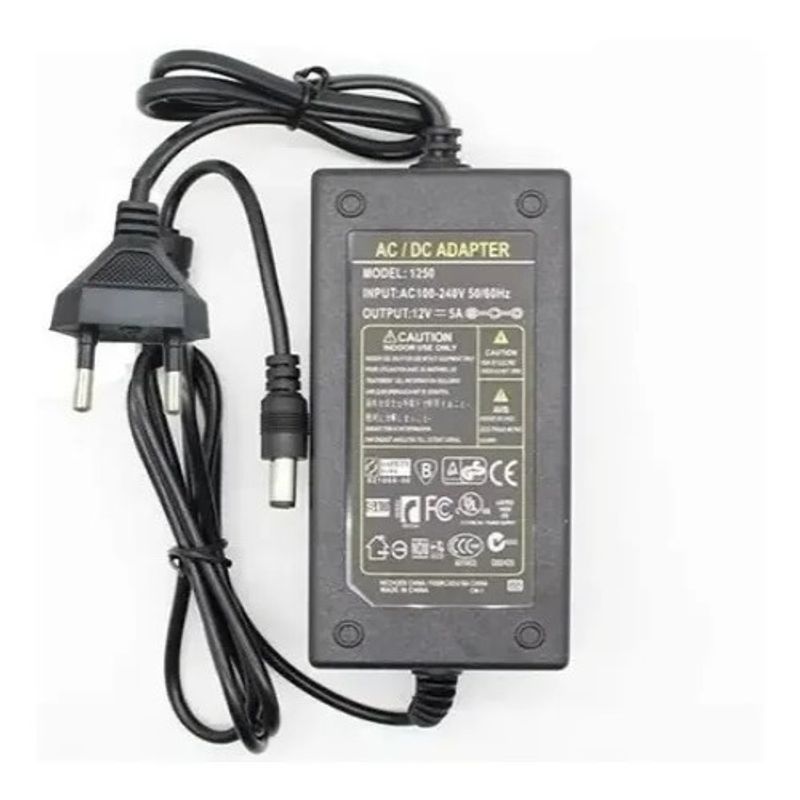 GENERICO - Fuente De Poder 12v 5a 60w Cargador Transformador / 217003