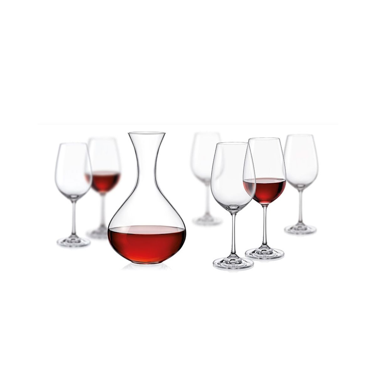 CAP DOR - Set Decantador de Vino Con 6 Copas Cristal