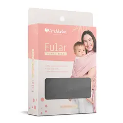 AMAMANTAS - Fular Portabebé Algodón Semielasticado Gris Perla