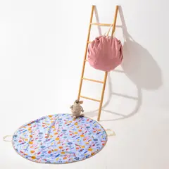 AMAMANTAS - Manta Niños 2 en 1 (Alfombra + Bolsa) Arcoíris