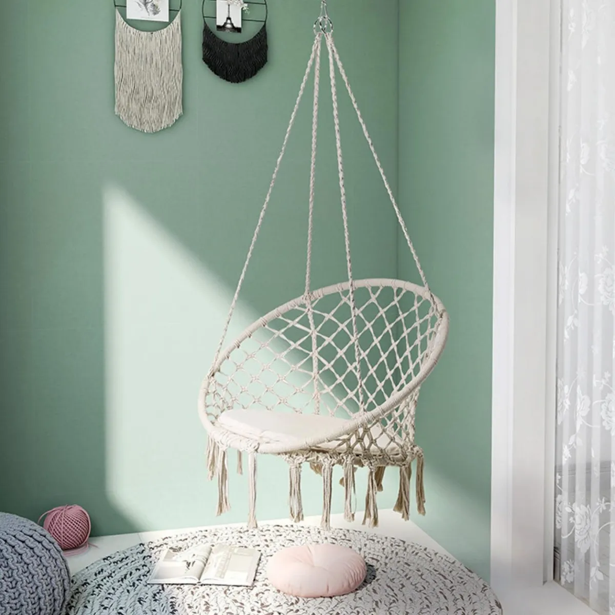 CRUSEC - Silla Colgante Tipo Hamaca Para Terraza Jardín Living