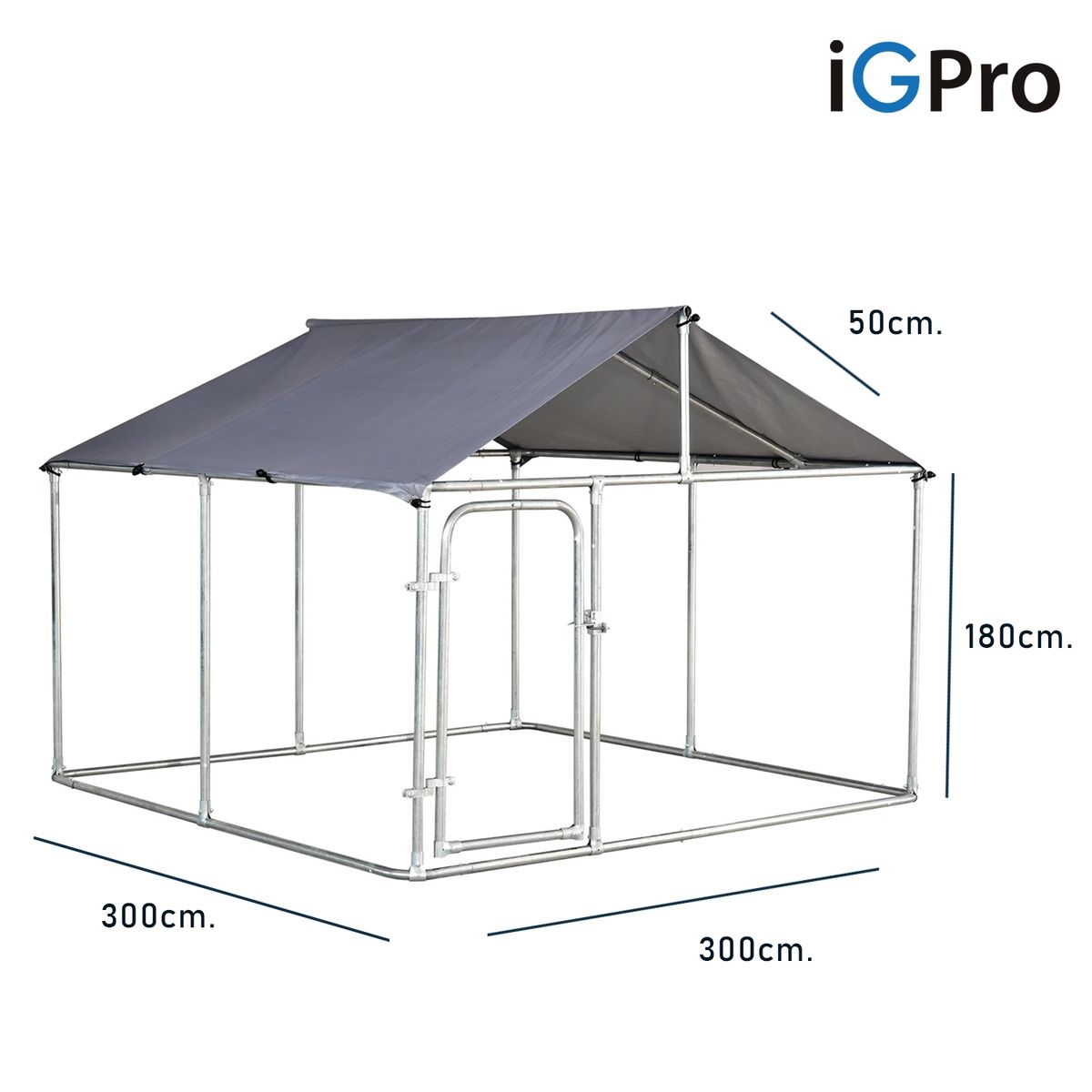 IGPRO - Canil para Perros c/techo 3×3 mts IGPRO