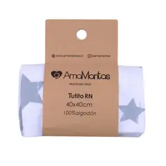 AMAMANTAS - Tutito Algodón RN 40 x 40 Colección Bienvenid@ Gris