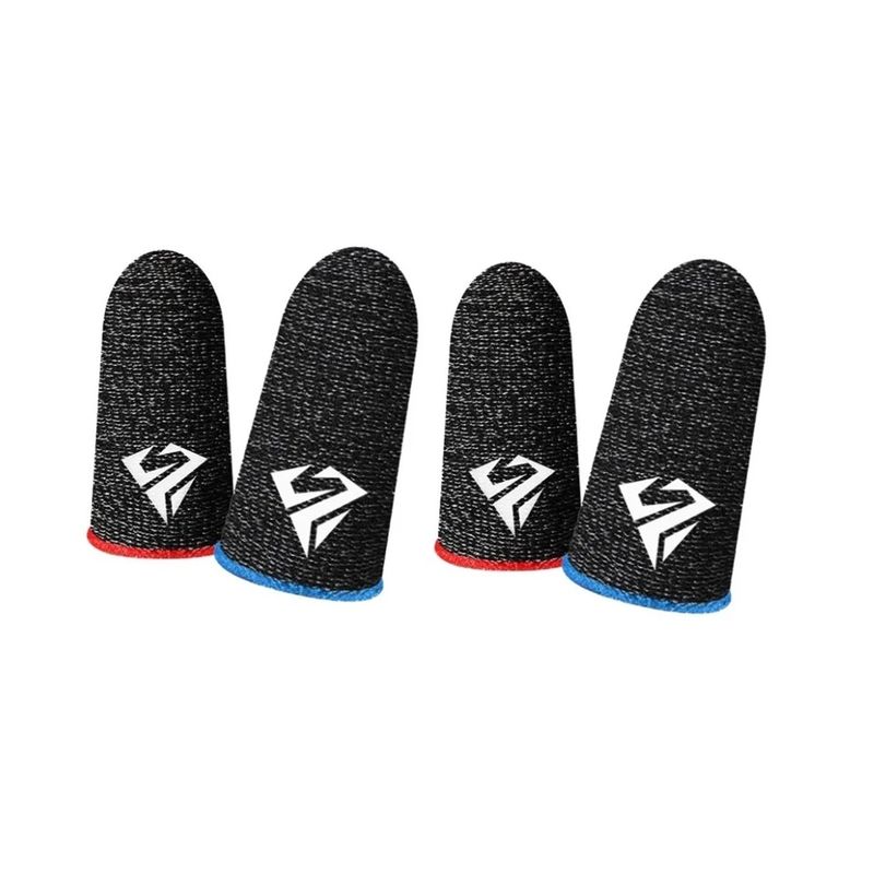 GENERICO - Pack 4 Dedales Gamer Fundas Para Dedos Pugb Cod Freefire Azul Y Rojo