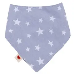 AMAMANTAS - Babero Algodón Impermeable Colección Estrella Gris