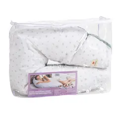 AMAMANTAS - Cojín Maternal Multifuncional de Microperlas Blanco