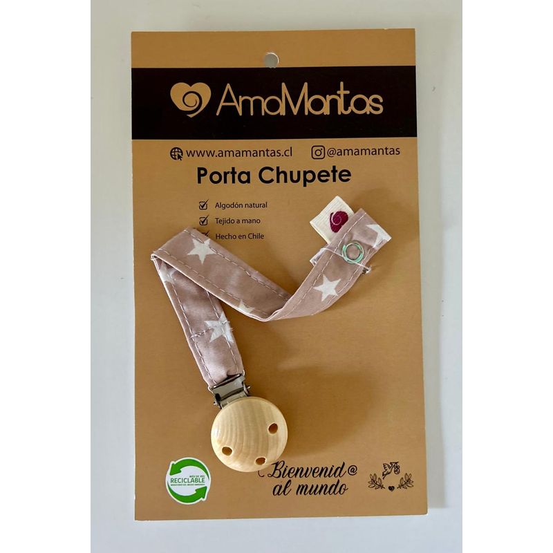 AMAMANTAS - Porta Chupete de Algodón Natural Para Niña Amamantas-