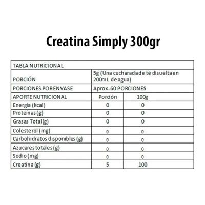 Imagen 2 del producto Creatina 100% Monohydrate - 60 SV - 300gr -