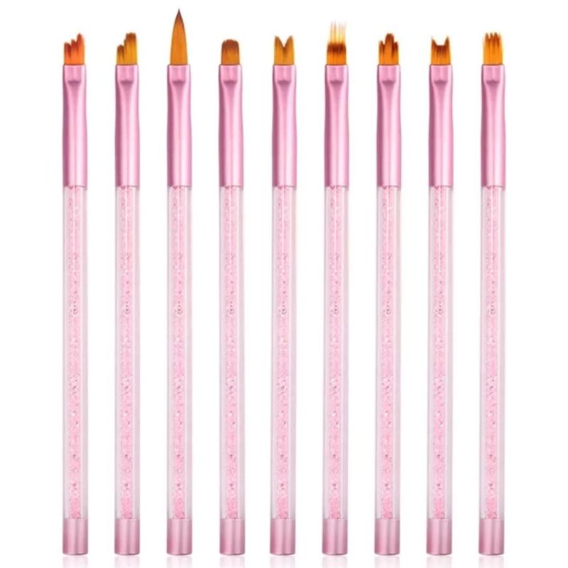 BLUUM - Set 9 Pinceles Para Diseños Nail Art Manicure