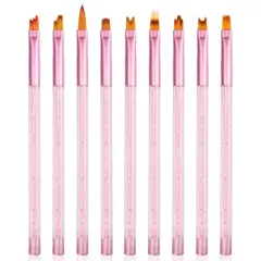 BLUUM - Set 9 Pinceles Para Diseños Nail Art Manicure