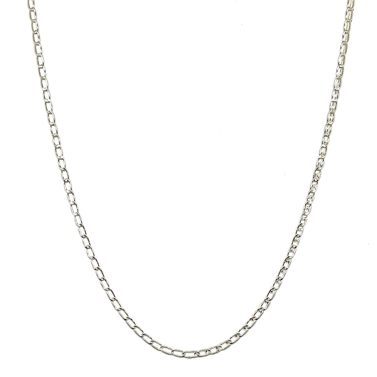 COGGIOLA - Cadena 60cm Eslabón Alargado 4x2mm Plata Fina 925
