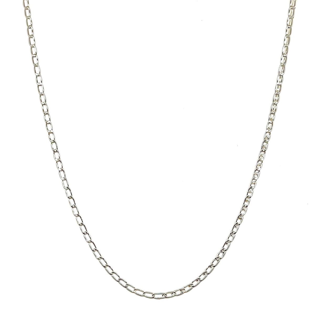 COGGIOLA - Cadena 60cm Eslabón Alargado 4x2mm Plata Fina 925