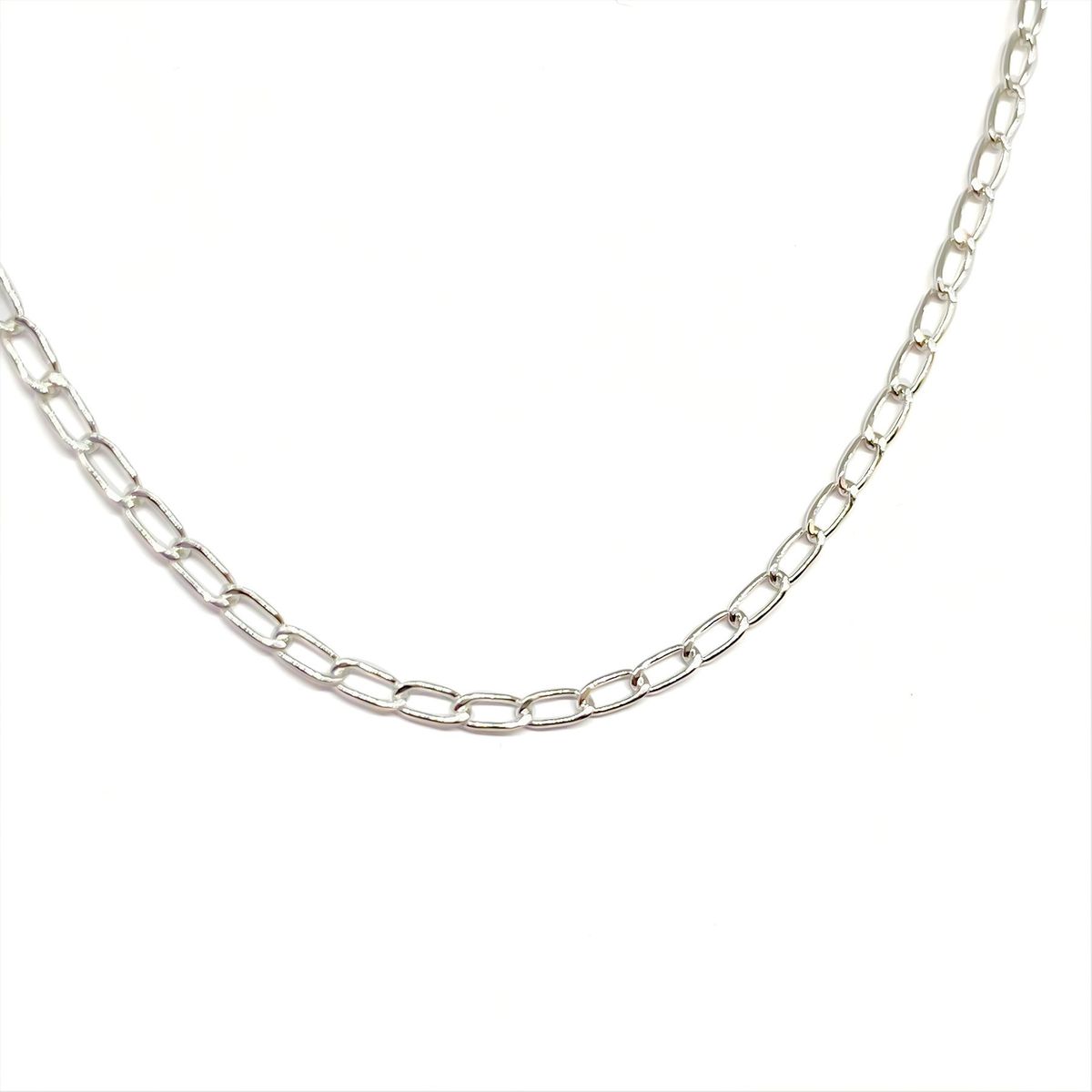 COGGIOLA - Cadena 60cm Eslabón Alargado 4x2mm Plata Fina 925