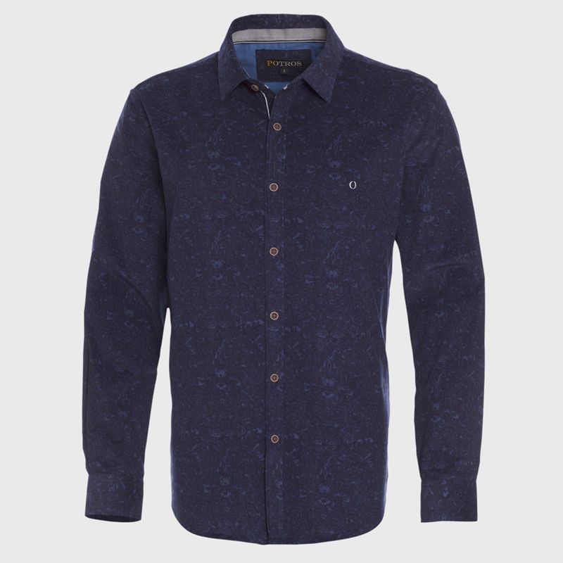 POTROS - Camisa Cotelé Estampada POTROS
