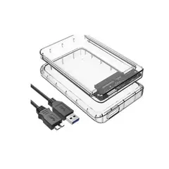 GENERICO - Cofre Case Transparente Para Disco Duro Sata 2.5 Usb 3.0