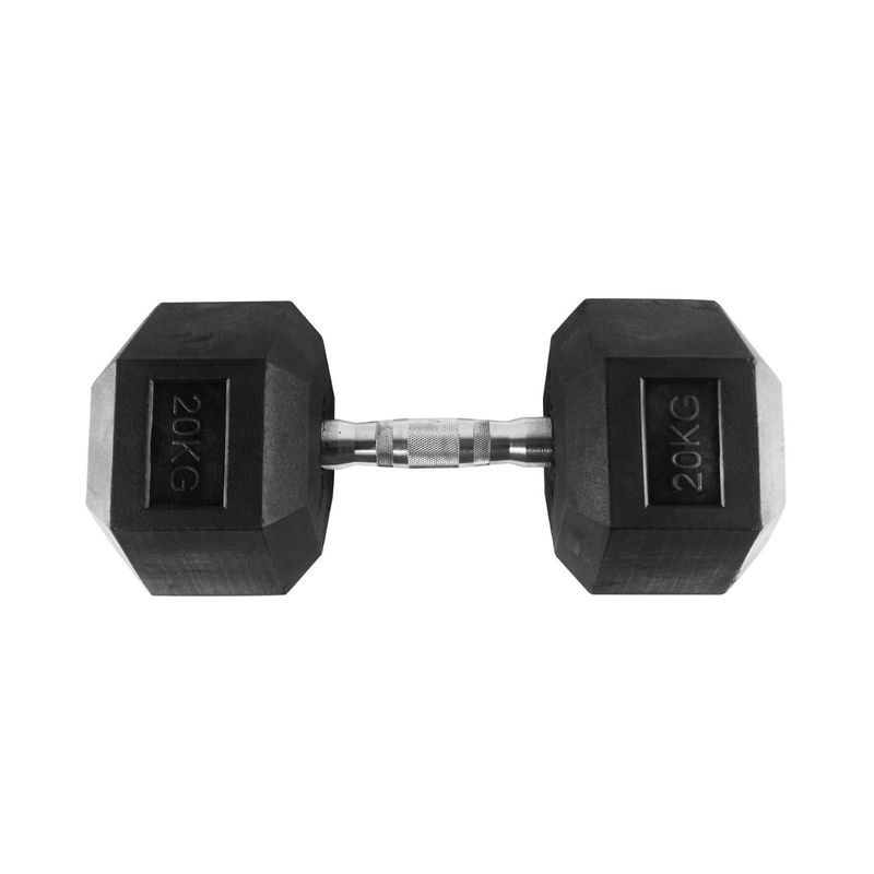 UK TIME - MANCUERNA HEXAGONAL GOMA CROMADA 20KG