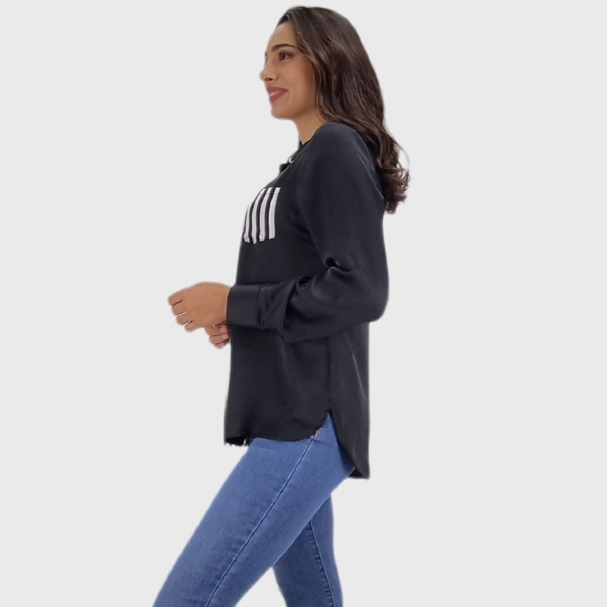 TENTATION - Blusa Rayas Manga Larga