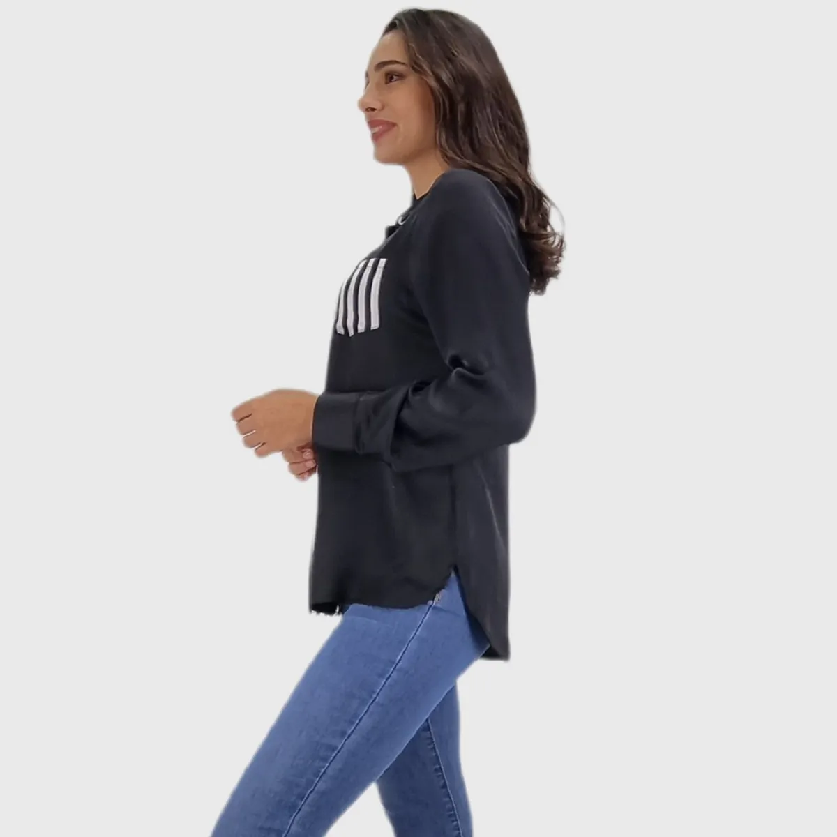 TENTATION - Blusa Rayas Manga Larga