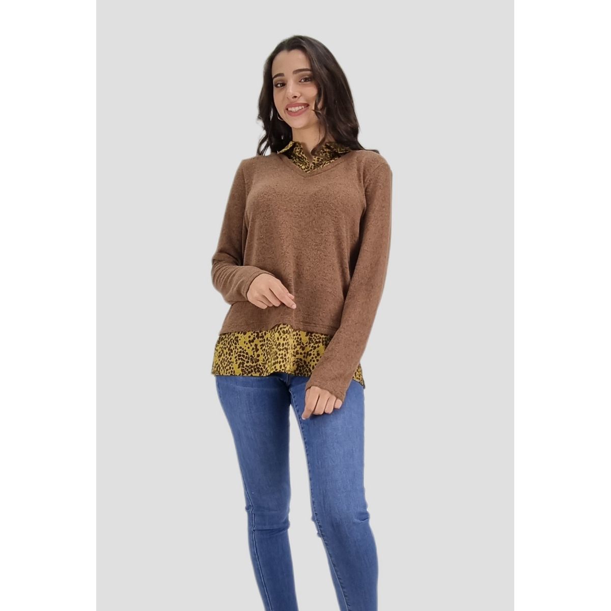 TENTATION - Blusa Chaleco Manga Larga