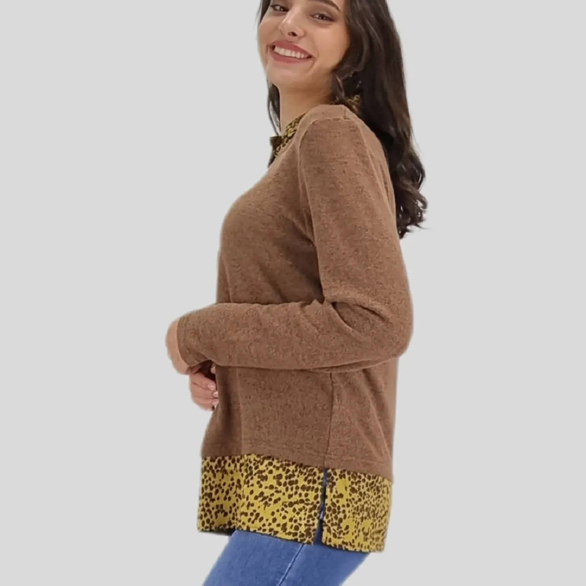 TENTATION - Blusa Chaleco Manga Larga