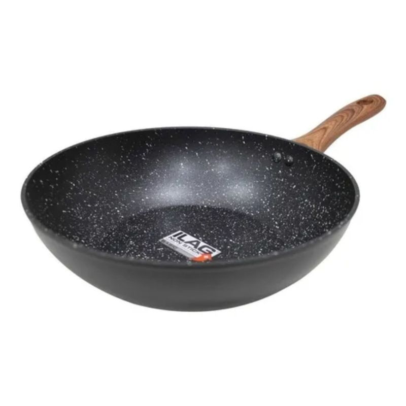 GENERICO - Sarten Wok Anti Adherente 28 Cm Granite Line Keep Cocina