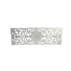 NECTAR - Panel rectangular madera tallada con diseño de flor y ramas 200x70 cm