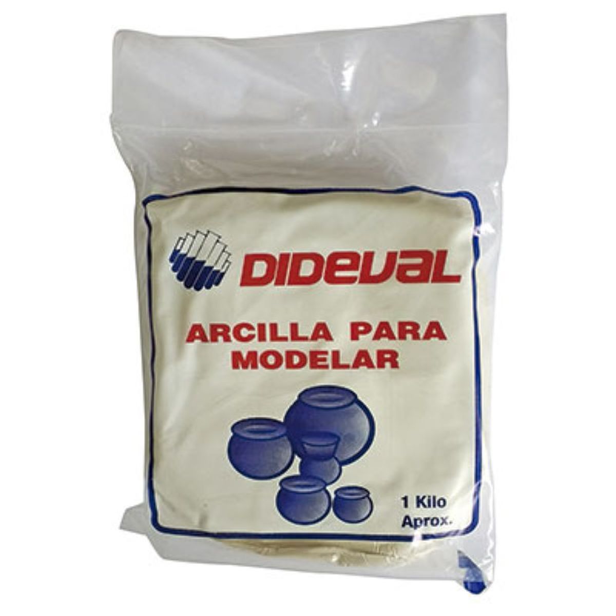 GENERICO - Arcilla Para Moldear Blanca 1 Kg Dideval Pack 2 Unidades