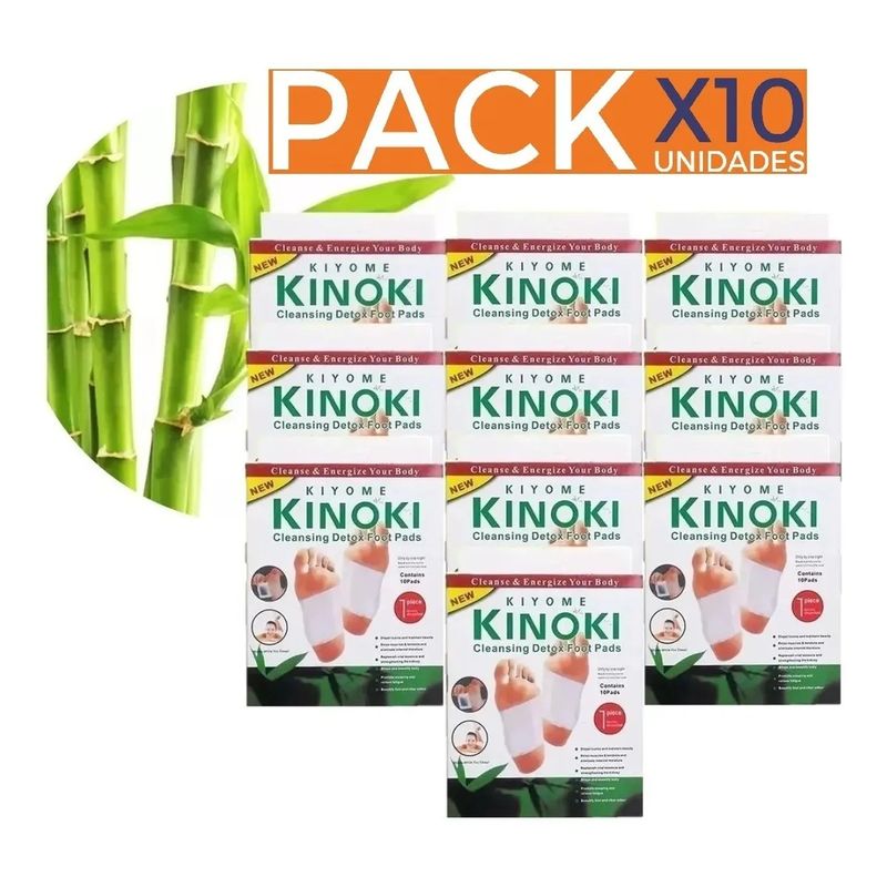 GENERICO - X100 Parches Detox Desintoxicantes Para Pies Cuidado Corporal Kinoki