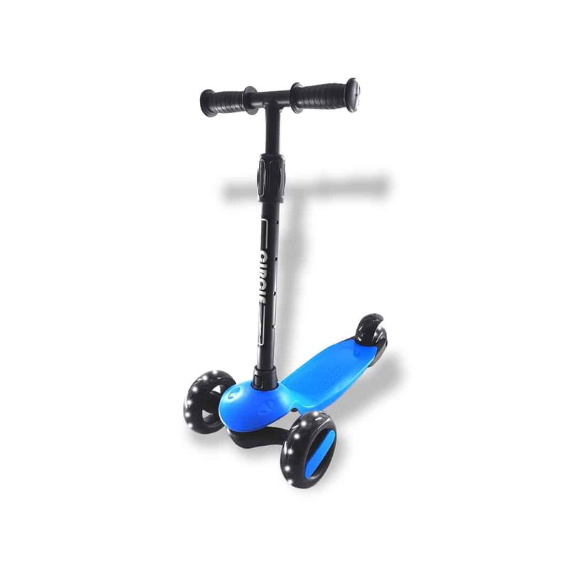 BABYMINE - Scooter Para Niños Monopatín Azul Luces Led