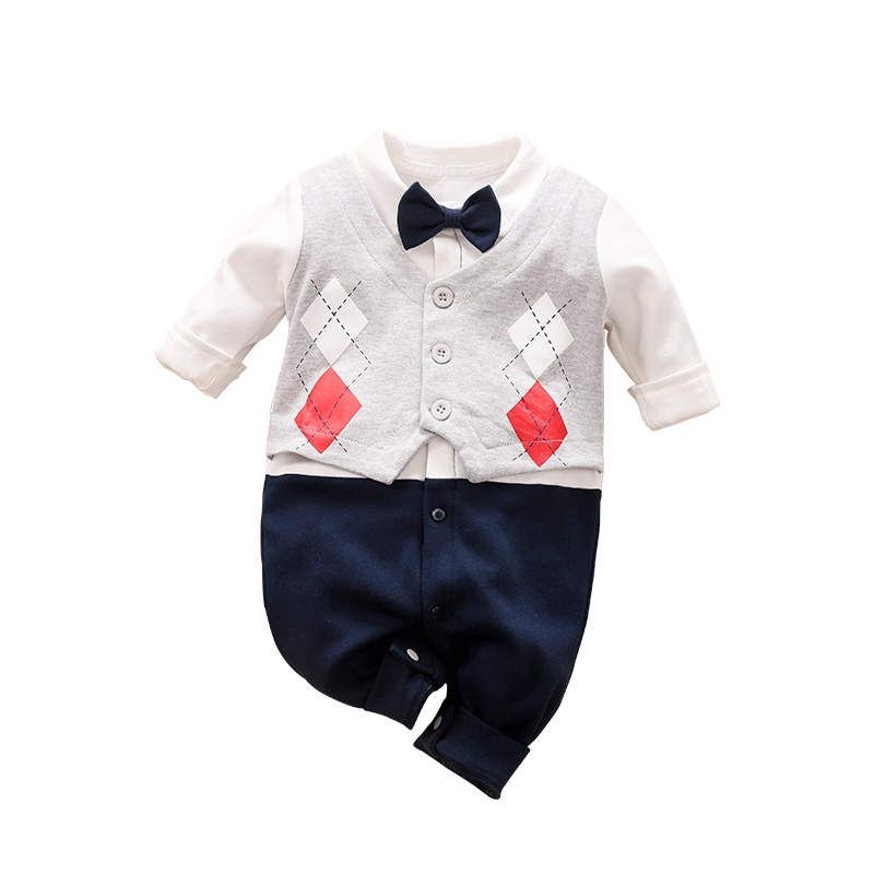 ANGO - Enterito Gentleman Gris ROMBOS