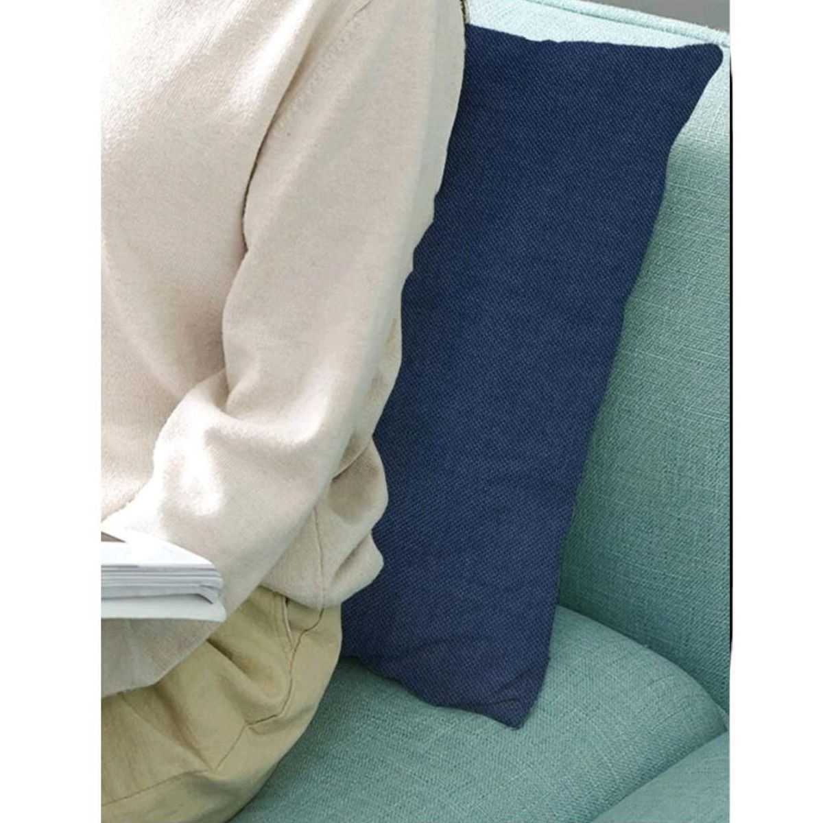 MROTTO - Funda de Cojín Decorativo Liso Azul - Regalo Dia de la Madre