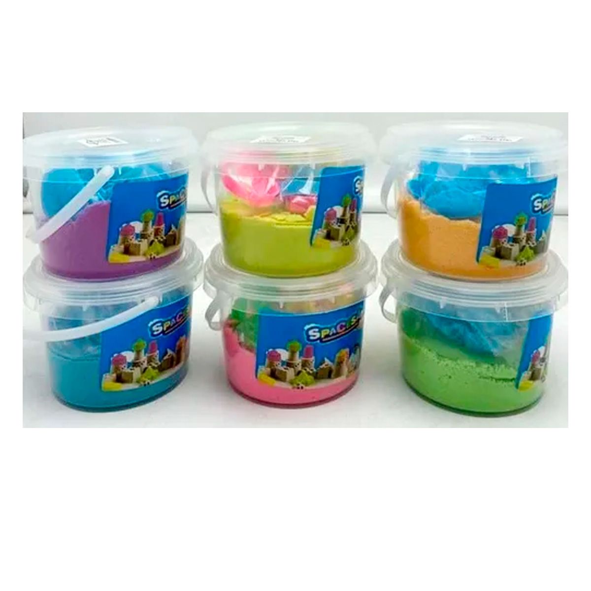 GENERICO - Pack 2 Arena Mágica Kinética Didáctico Niños + Moldes