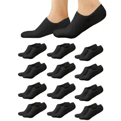 EVERSO - Pack 12 Calcetines Invisible Con Bambu Hombre