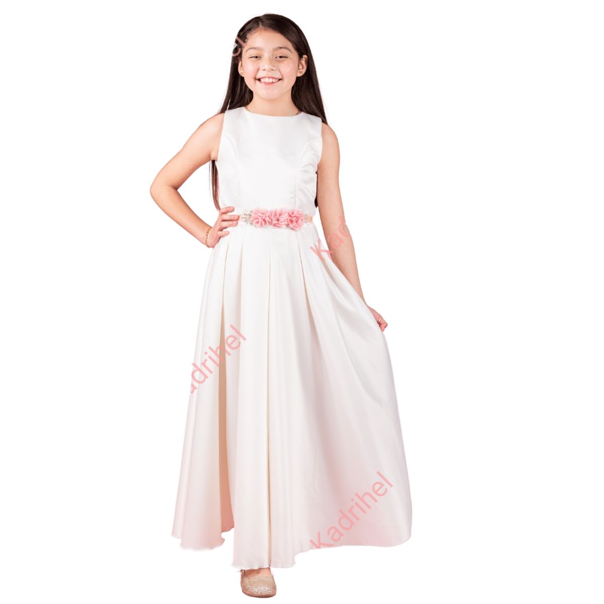 GENERICO - VESTIDO LARGO  NIÑA DE RAZO IDEAL PARA PRIMERA COMUNION BODA