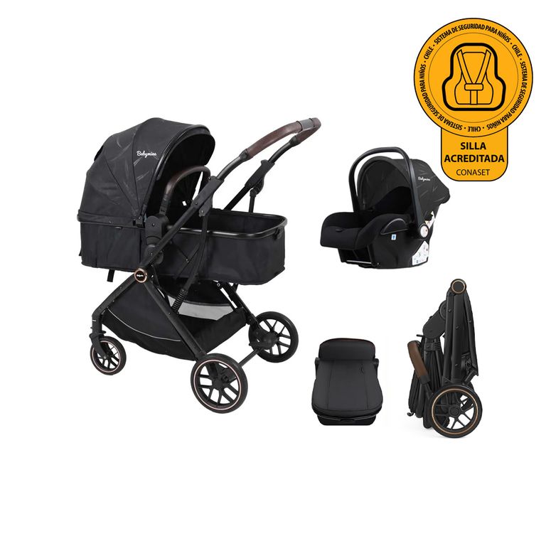 Coche de Bebe Travel System E-Crib Negro