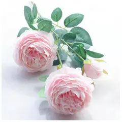 BJ HOGAR - Pack 6 Ramos de Flores Artificiales Peonía Rosada