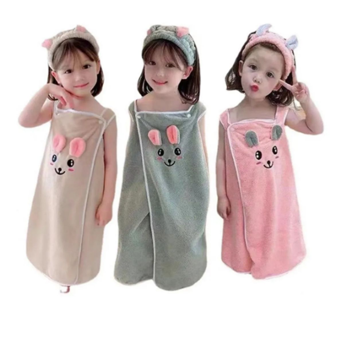 EVERSO - Pack 12 Toalla De Baño Conejo,toalla Dibujos Animados Secado Rapido