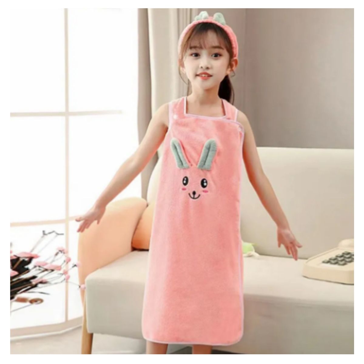 EVERSO - Pack 12 Toalla De Baño Conejo,toalla Dibujos Animados Secado Rapido