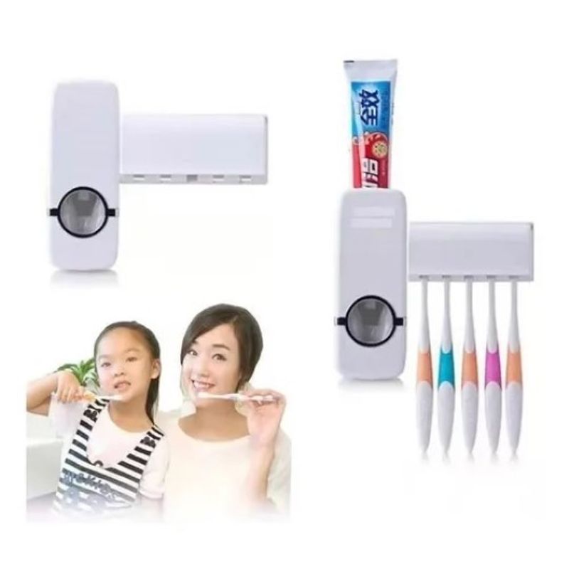 GENERICO - Dispensador Automático Pasta Dientes Porta Cepillo / 228034