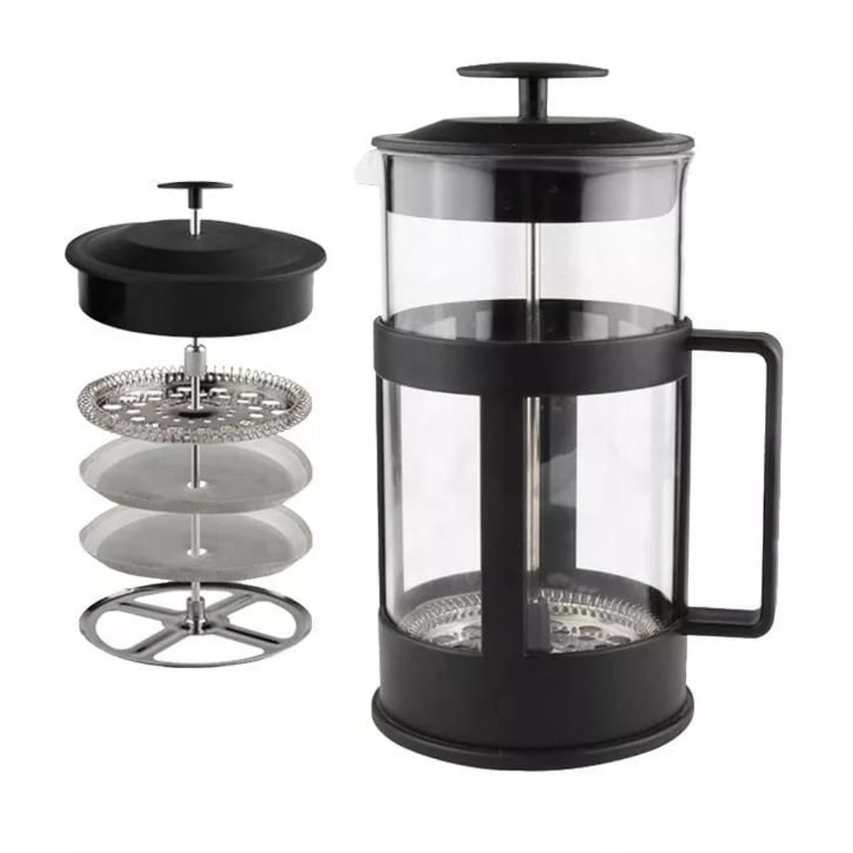 GENERICO - Prensa Francesa 600 ML Filtro Vidrio Cafetera Cafe Espumador Lujo