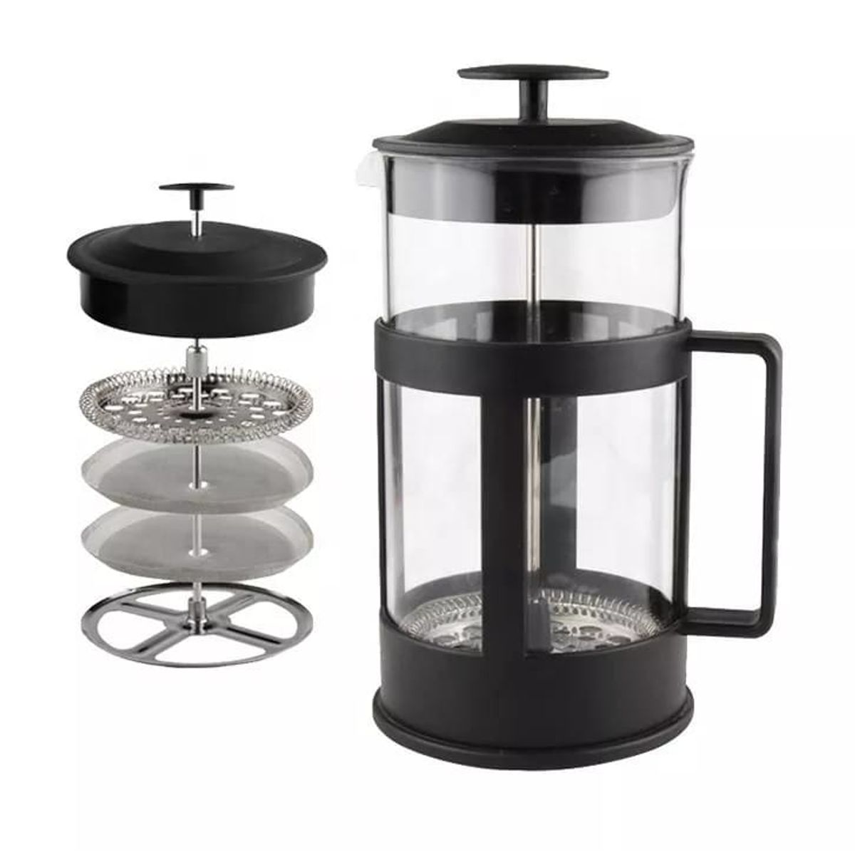 GENERICO - Prensa Francesa 600 ML Filtro Vidrio Cafetera Cafe Espumador Lujo