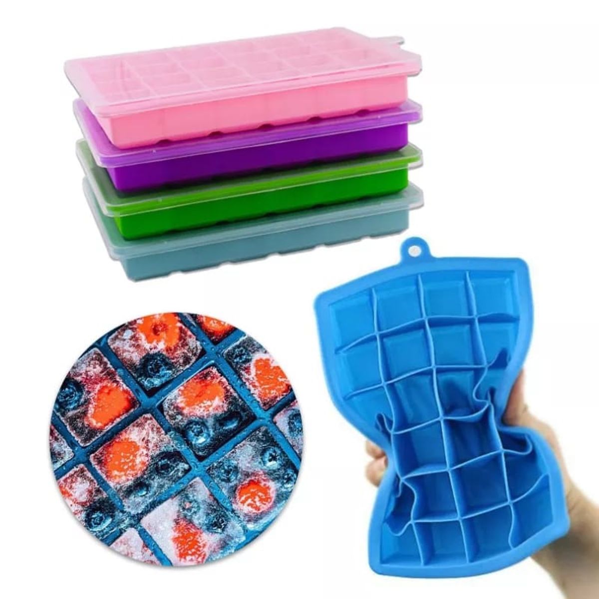 GENERICO - Cubetera Silicona Molde Cubo de Hielo Bandeja Hielera