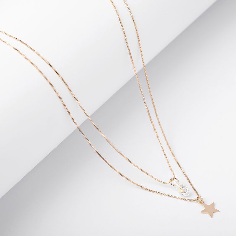 BY LAS CAYETANAS - Collar doble con Estrellas para mujer bañado en Oro 18k