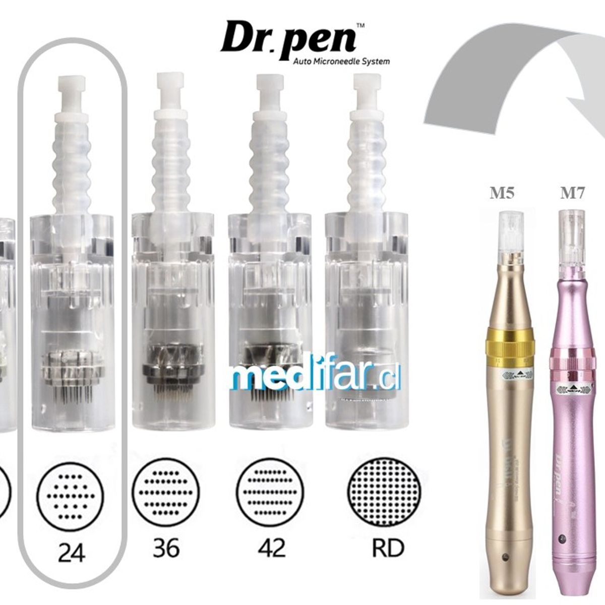 GENERICO - Cartucho Dermapen 24 Pines Pack 10