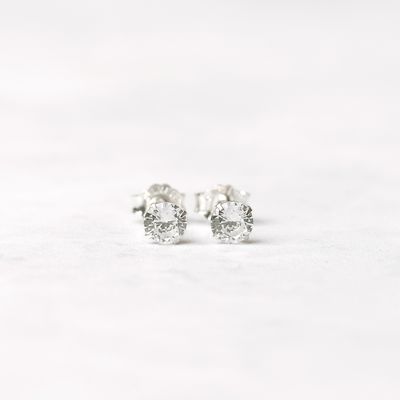 Imagen 2 del producto Aros punto de luz cristal blanco