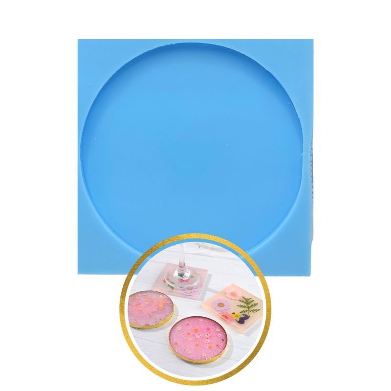 GENERICO - Molde Posa Vaso Circular 10cm Para Resina Epóxica