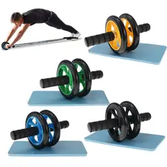 GENERICO - Rueda Abdominal Doble Rodillo Tapete Para Las Rodillas