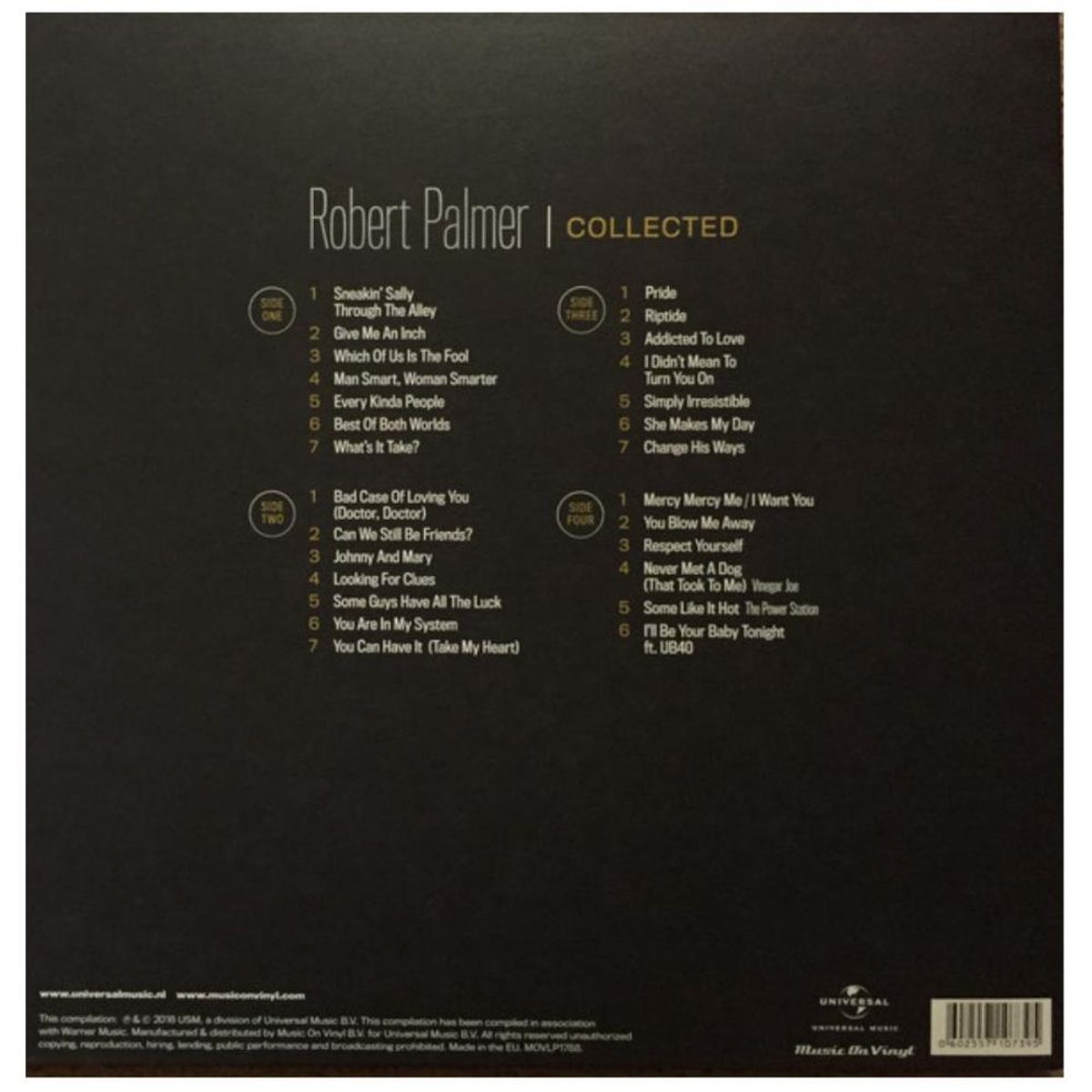 HITWAY MUSIC - ROBERT PALMER - COLLECTED (2LP) - VINILO