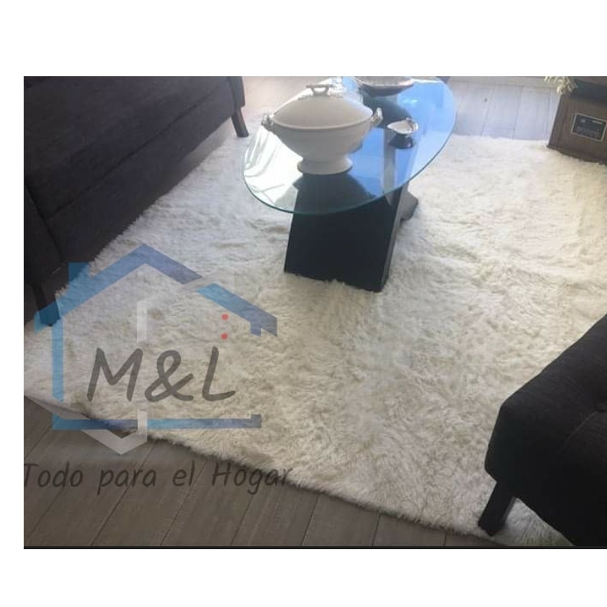 GENERICO - Alfombra Peludas Tipo Shaggy 150X200Cm Blanco